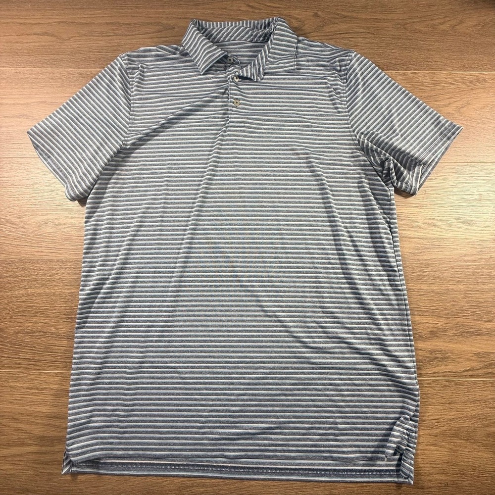 Southern Tide Men's Performance Striped Polo Golf Size L Blue Preppy Summer - Picture 2 of 12